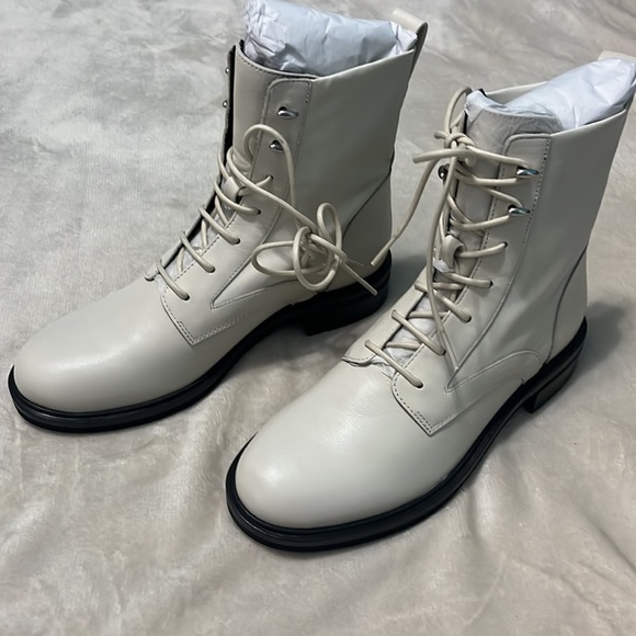 NIB: RAG & BONE Women’s Slayton Leather Lace Up Boot, Antique White Sz 7 (37 EU) - Picture 6 of 15
